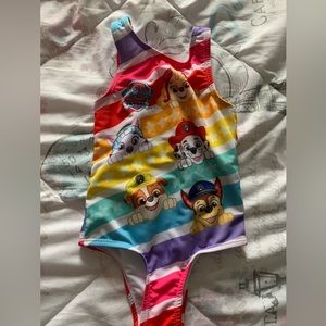 Rainbow paw patrol one piece bathing suit